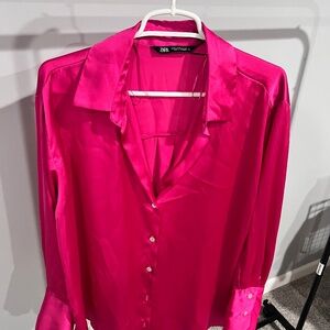 Zara silk button down